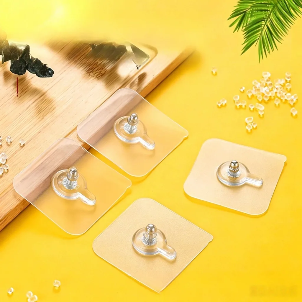 8 Kit 8Mm Gancho De Parede Adesivo Multiuso Para Pendurar Banheiros NO Há Necessidade De Fazer Furos