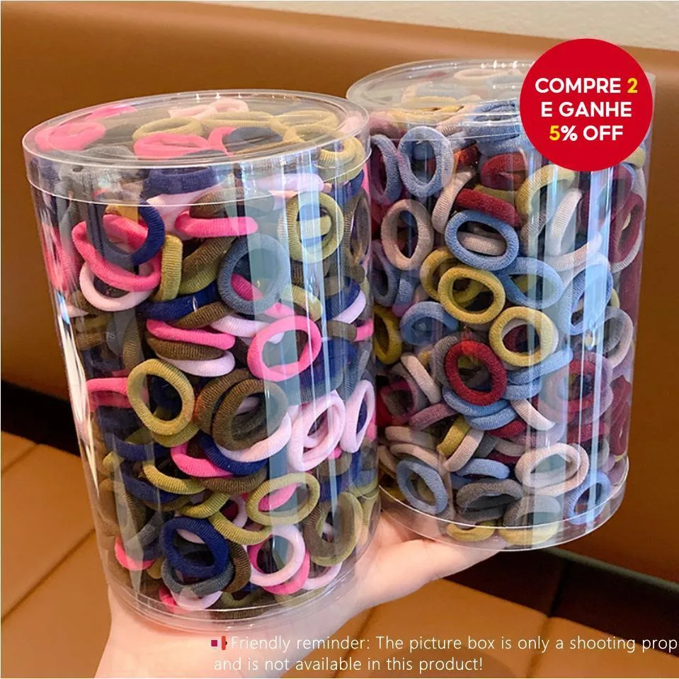 Crianças Faixas De Cabelo Conjunto Macio Elástico Sem Emaranhado Suave Rabo De Cavalo Laços Para Meninas Uso Diário 100