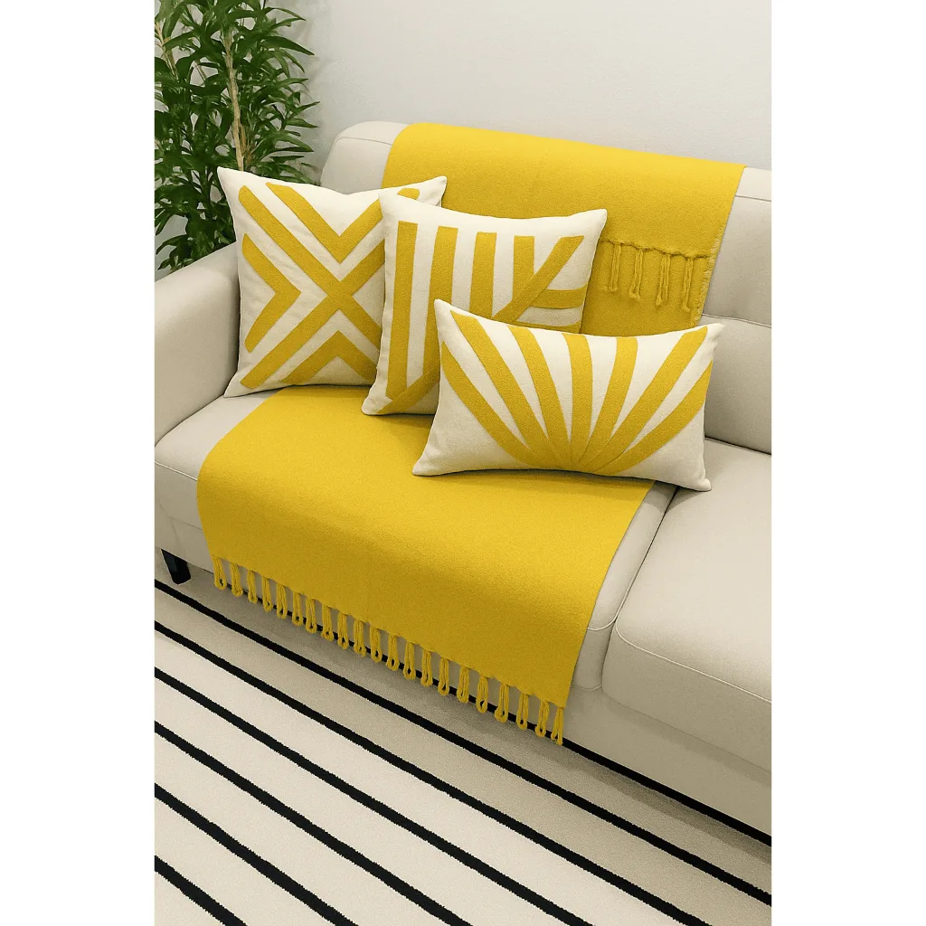 Manta Para Sofá 2,20x1,50 Decoração Promoção Com Nó nas pontas *Imperdivel*
