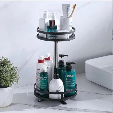 Organizador Condimentos Tempero Suporte Rack Estante Prateleira Giratório Produto Banheiro Cozinha