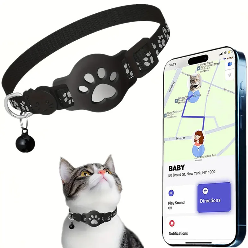 Rastreador De Localização Para Gatos De Estimação Com Coleira iOS À Prova D'água , Sem Taxa Mensal , Leve , Bateria De 1