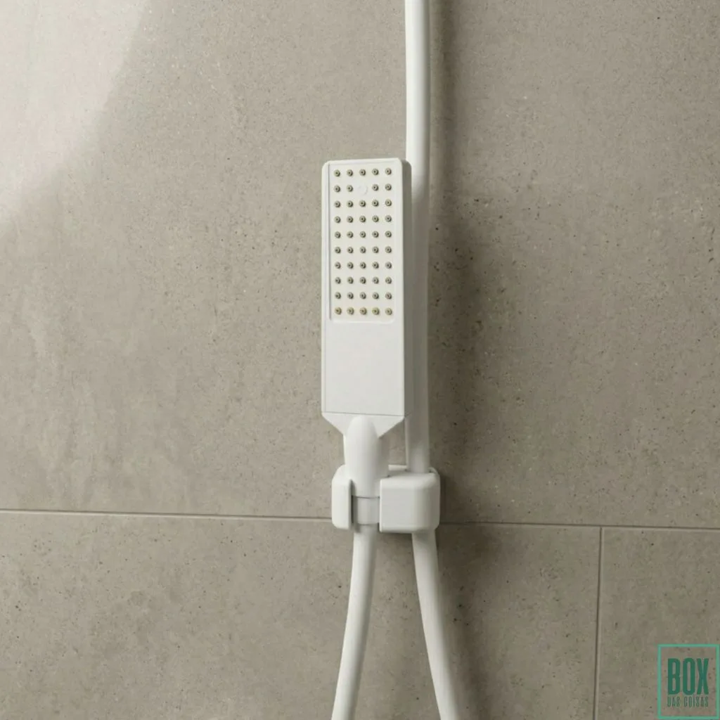 Suporte Duplo Para Chuveirinho Parede Sem Furo Adesivo Para Mangueira Ducha Banheiro Ajustável Resistente